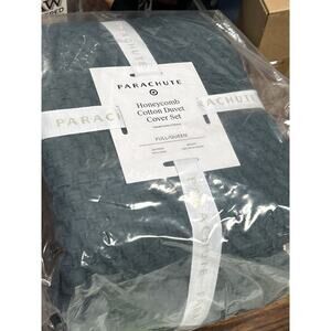 Parachute Full/Queen Honeycomb Cotton Set - 1 Duvet Cover, 2 Shams - Cove